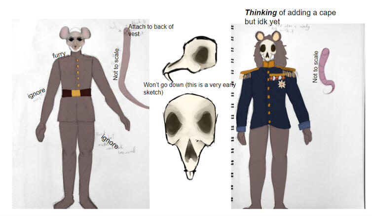 I was also originally tasked with re making the mice, but was relived of that because of time constraints.